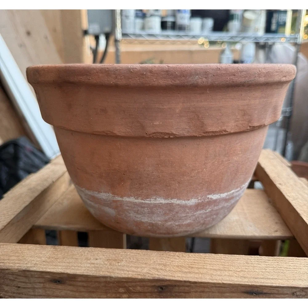 Aged Vintage Terracotta Planter Pot 10x6.24